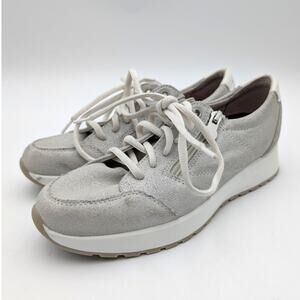 Munro Sutton Front Zip Sneaker Shoes Lace-Up Women's Gray Size US7N EU37.5